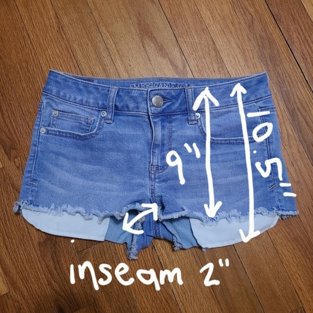American Eagle Denim Shorts Size 4 - Picture 5 of 6